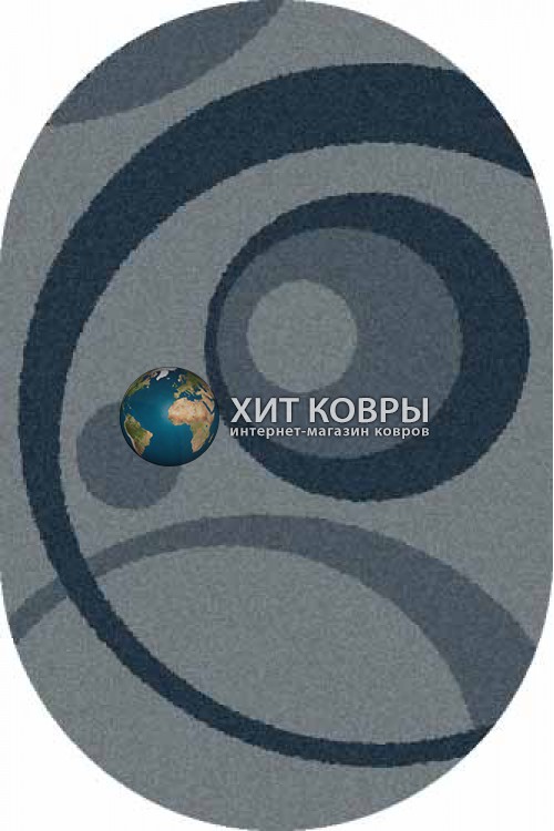 Российский ковер  овальный Platinum t151 голубой