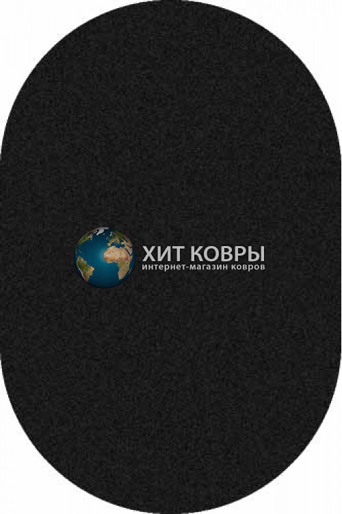 Российский ковер  овальный Platinum t600 черный